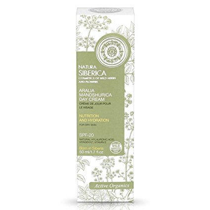 Natura Siberica Aralia Mandshurica Face Day Cream For Dry Skin "Nutrition and Hydration" 50ml SPF-20