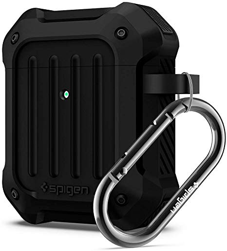 Spigen Tough Armor Designed for Airpods Case Cover for Airpods 1 & 2 [Front LED Visible] - Black