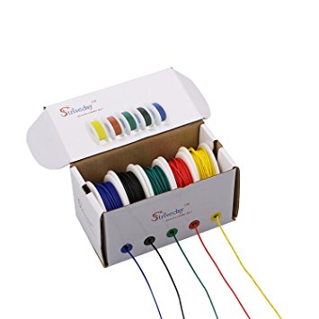 Striveday™ 28 AWG 1007 Coper Wire Electric wire kit 28 gauge Hook Up Wire 300V Cables electronic stranded wire cable Industries electrics DIY box1