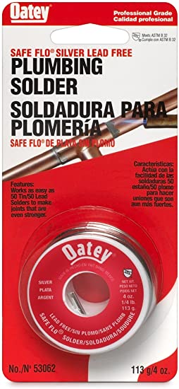 Oatey 53062 Wire Solder, 0.25 lb, Silver Gray