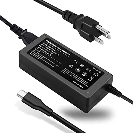 Chromebook Charger，45W Fast USB C Type C Laptop Charger for HP Dell Lenovo Acer Asus Samsung Google Laptop Computer Tablets and More