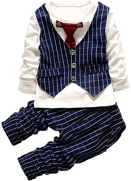 JIANLANPTT Baby Boy Formal Party Wedding Tuxedo Waistcoat Outfit Suit