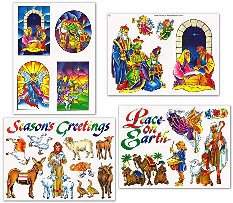 Nativity Christmas Window Clings Decals
