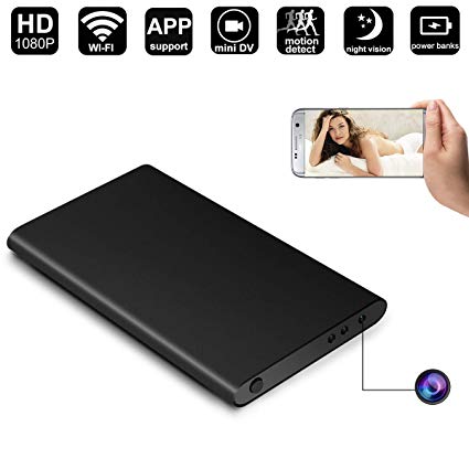 WIFI Hidden Camera Power Bank,DigiHero Power Bank with 1080P Hidden Camera -1080P WiFi Remote View - Alarm System - Can Charge Phone While Recording.Support iPhone/Android/PC