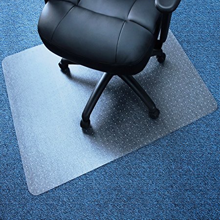 Marvelux 48" x 60" Vinyl (PVC) Rectangular Chair Mat for Very Low Pile Carpets | Transparent | Multiple Sizes