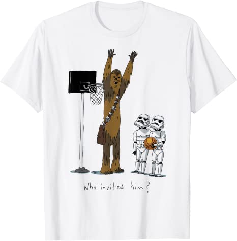 Star Wars Chewbacca Basketball Who Invited Him T-Shirt