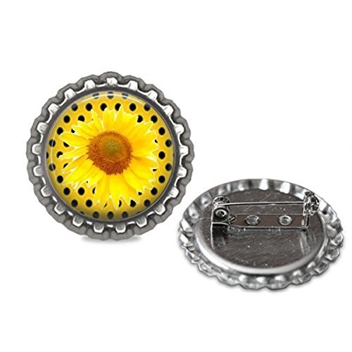 Sunflower Bottlecap Pin