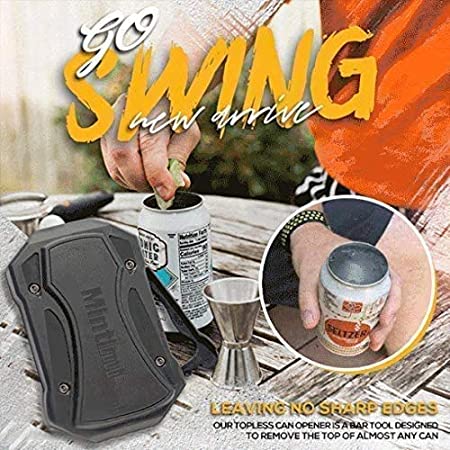 Go Swing Topless Can Opener Bar Tool,Safety Easy Manual Can Opener No Sharp Edge,with Locking Feature,Professional Effortless Openers Household Kitchen Tool