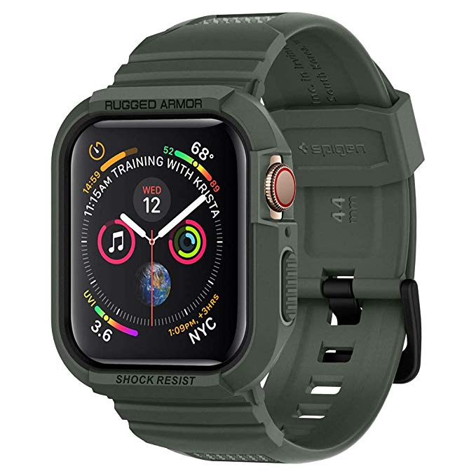 Spigen Rugged Armor Pro Designed for Apple Watch Case for 44mm Series 4 (2018) - Military Green