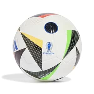 Adidas Euro 24 Training Ball (IN9366_Size: 5_White/Black/Glow Blue)