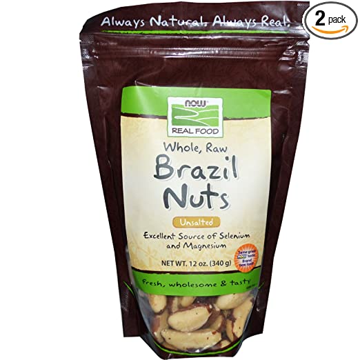 NOW Foods Brazil Nuts, Raw, 12-Ounce Bag (Pack of 2)