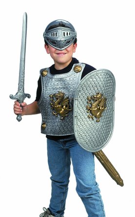 Small World Toys Imaginative Play - Knight in Shining Armor Silver Color