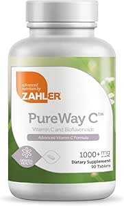 Zahler Pureway C 1000mg, Advanced Vitamin C Supplement, Certified Kosher, 90 Tablets… (90 Count (Pack of 1))