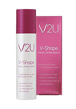 V2U V-Shape Face Anti Aging Serum | Natural Anti Wrinkle Serum Hyaluronic Acid | Skin Lifting, Firming, Revitalizing & Moisturizing Serum | Boost Collagen, Brightening & Lightening Serum | Set of 1