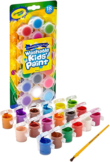 Crayola Washable Kid's Paint Assorted Colors 18 Each