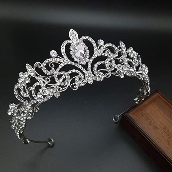 Mcrown Crystal Tiara and Crowns for Women Princess Headbands Wedding Bridal Tiaras Girl Prom Birthday Party Silver
