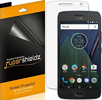 [6-Pack] Supershieldz For Motorola "Moto G5 Plus" / Moto G Plus (5th Generation) Screen Protector, Anti-Bubble High Definition Clear Shield   Lifetime Replacements Warranty- Retail Packaging