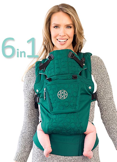 SIX-Position, 360° Ergonomic Baby & Child Carrier by LILLEbaby - The COMPLETE Embossed LUXE (Emerald)