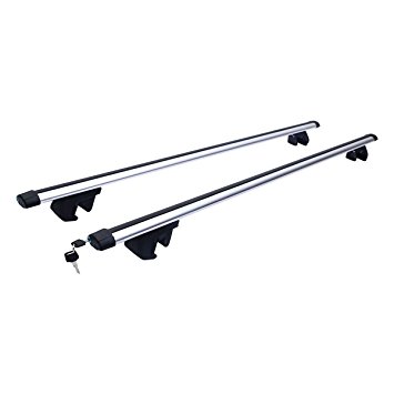 Goplus 48" Universal Car Wagon Aluminum Roof Top Rail Rack Cross Bars Luggage Carrier