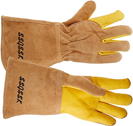 SSGSSK GAUNTLET LEATHER DOG CAT BIRD REPTILE Protect from Dog Cat Bird Parrot Hedgehog Reptile Bites Scratch Wild Animals Protection glove Animal Handling Gloves