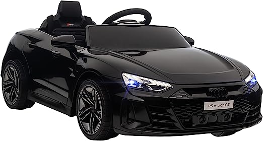 HOMCOM Voiture véhicule électrique Enfant 12 V - télécommande parentale fournie - V. Max. 5 Km/h - Effets sonores, Lumineux - Audi RS E-tron GT Noir