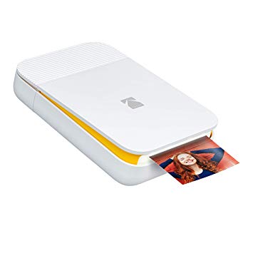 KODAK Smile Instant Digital Printer – Pop-Open Bluetooth Mini Printer for iPhone & Android – Edit, Print & Share 2x3 Zink Photos w/Free Smile App – White/Yellow