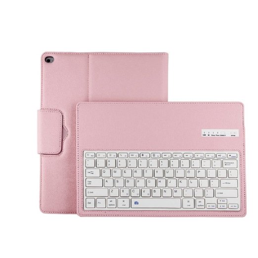 Ipad Pro Case,elecguru Wireless Bluetooth Keyboard Cover Case for Apple Ipad Pro 12.9" Black (Pink)