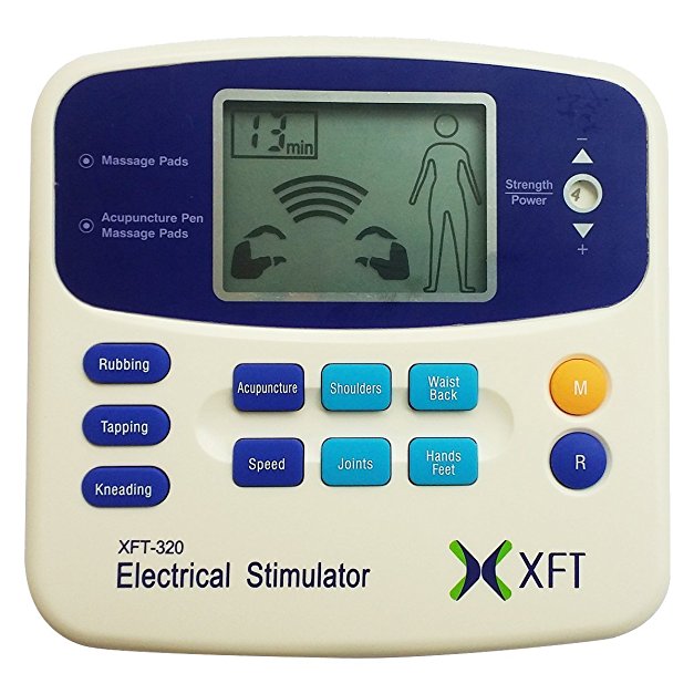 Ben Belle XFT-320A 7 Modes Dual Channel TENS Machine Electrical Stimulator-Fast Effective Pain Relief & Muscle Stimulation During Labour   Acupuncture Pen   8 Long Lasting Self Adhesive Electrodes