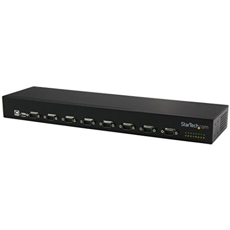 StarTech.com USB to Serial Hub – 8 Port – COM Port Retention – Rack Mount and Daisy Chainable – FTDI USB to RS232 Hub
