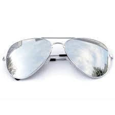 Outray Unisex Silver Mirror Aviator Sunglasses