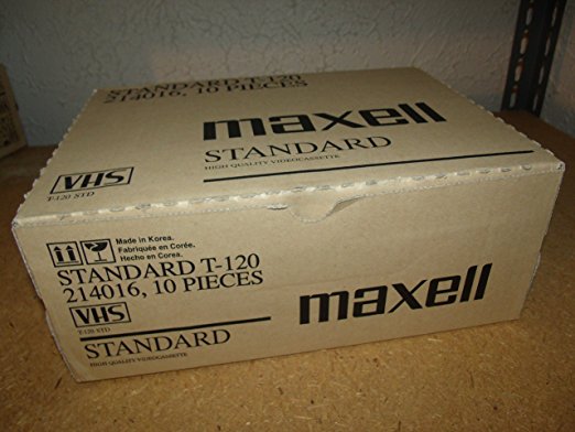 Maxell T-120 VHS 6-Hours High Quality Videocassette - 10 Pack