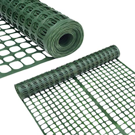 Abba Patio Safety, Plastic Barrier Snow Fencing for Garden Protection, 4 x 100' Feet, Dark Green