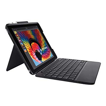 Logitech Slim Combo Case with Detachable Backlit Bluetooth Keyboard for iPad (5th & 6th Generation) - Bulk Packaging