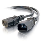 C2G  Cables To Go 03143 18 AWG Computer Power Extension Cord for  IEC320C14 to IEC320C13 Black 10 Feet304 Meters