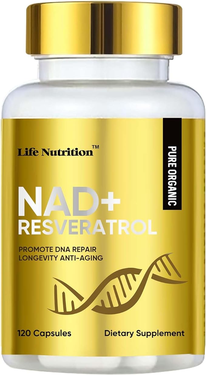 120 Capsule-1000MG NAD  Resveratrol Boosting Supplement More Efficient Than NMN Nicotinamide Riboside for Cellular Energy Metabolism & Repair, Vitality & Healt