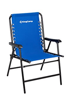 KingCamp Sports Suspension Backrest Portable Folding Chair, Blue, Weight Capacity 265 lbs, 9.9 lbs