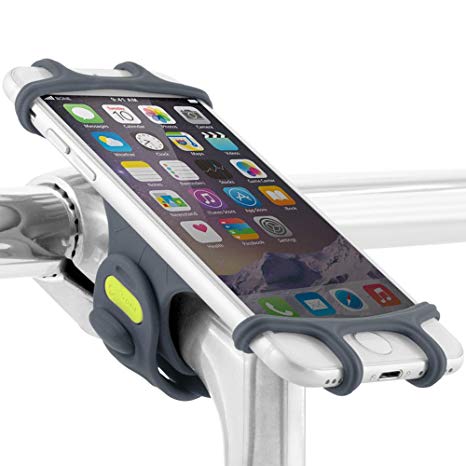 Universal Bike Stem Phone Mount, Bicycle Handlebar Cell Phone Holder iPhone 8 7 6S Plus 5 SE Samsung Galaxy S8 S7 Note 6, 4 to 6 Inch Android Smartphone, Bike Tie Pro Series