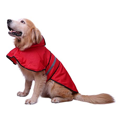 HDE Dog Raincoat Hooded Slicker Poncho for Small to X-Large Dogs and Puppies