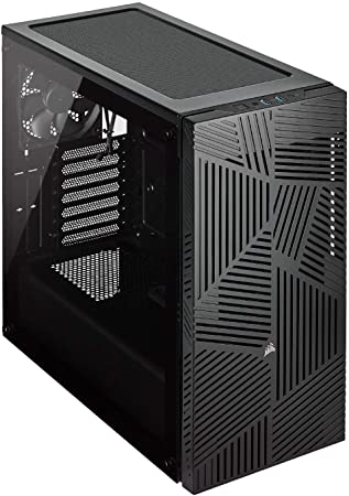 Corsair 275R Airflow Mid-Tower PC Gaming Case, Tempered Glass - Black