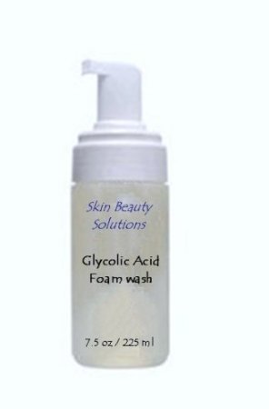 Glycolic Acid Foam Cleanser 7.5 oz- Oily Skin w/ Aloe Vera, Acne oily skin