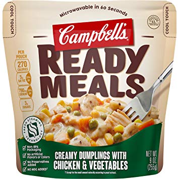 Campbell's Ready Meals, Creamy Dumplings with Chicken & Vegetables, 9 Ounce