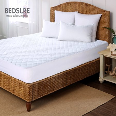 Bedsure Quilted Hypoallergenic 100% Waterproof Antibacterial Breathable Mattress Protector - 10 Year Warranty Full Size Vinyl Free