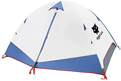 Night Cat Backpacking Tent for One Person Waterproof Single Camping Tent Lightweight Easy Manual Setup for Hiking Mountaineering 2.2x1.2m