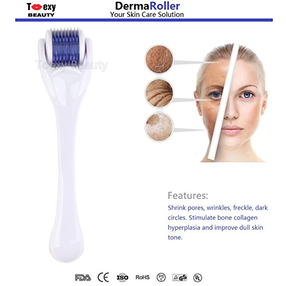 Toexy Derma Roller Micro Needles 540 Needles Rollers For Face Body Beauty Massager Tool for Anti-Aging Microneedle Roller High Grade Skin Care Tool (2.0mm)