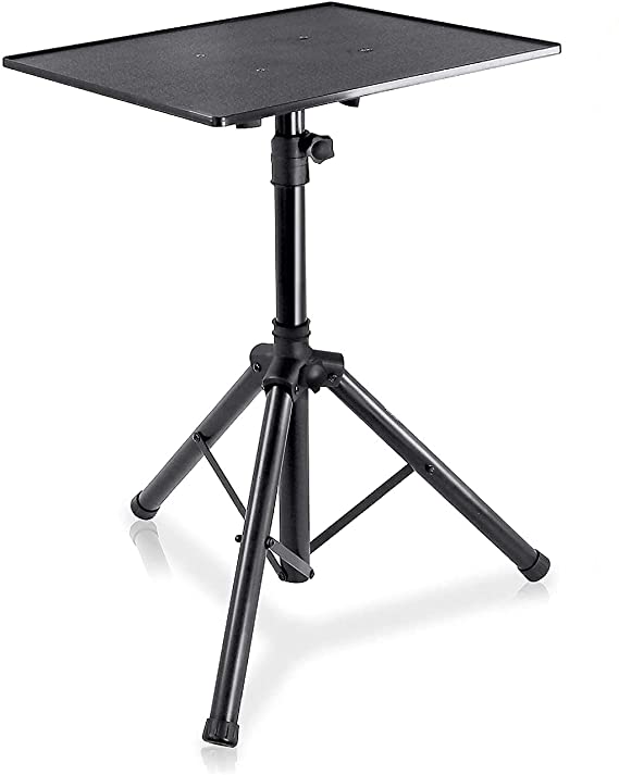 Pro DJ Laptop, Projector Stand - Adjustable Laptop Stand, Computer DJ Equipment Studio Stand Mount Holder, Height Adjustable, Laptop Projector Stand, 23" to 41", Good For Stage or Studio - Pyle (PLPTS3)