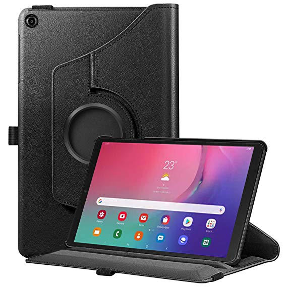 Fintie Rotating Case for Samsung Galaxy Tab A 10.1 2019 Model SM-T510(Wi-Fi) SM-T515(LTE) SM-T517(Sprint), Premium PU Leather 360 Degree Swivel Stand Cover, Black