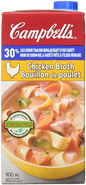 Campbell's Less Sodium Chicken Broth, 900ml