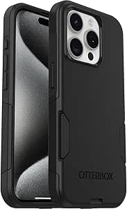 OtterBox iPhone 15 Pro Commuter MagSafe Series Case - Black, Slim & Tough, Pocket-Friendly, with Port Protection