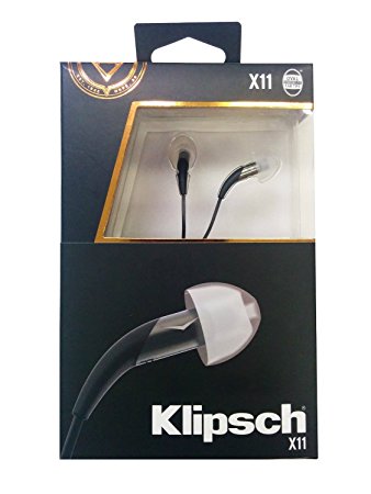 Klipsch X11 Worlds Smallest Lightest Earphone with Balanced Armature, Black/Grey