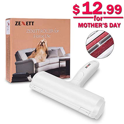 ZEXETT Pet Hair Remover Roller, Reusable Dog & Cat Fur and Lint Remover Brush with Self-Cleaning System, Lightweigh, Perfect for Furniture, Carpets and Bed Cleaning